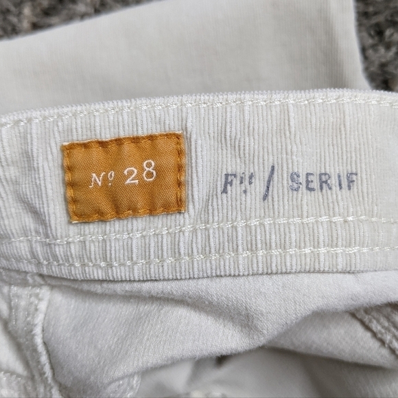 ✨3/$15 Anthro Pilcro and The Letterpress Serif cream corduroy pant 28 - Picture 8 of 11